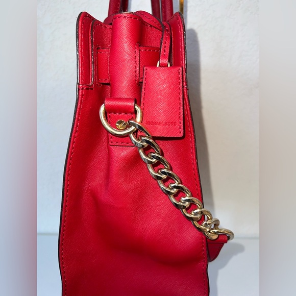 🌶️Michael Kors Hamilton Saffiano Leather Large Tote Shoulder Bag - Picture 8 of 13